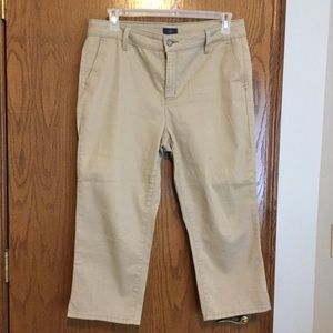 NYDJ crop khaki tan size 14